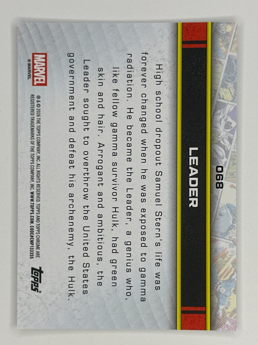 2026 Topps Marvel Chrome 068 Leader Base Card