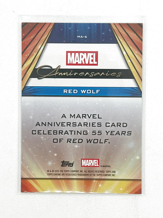 2025 Topps Marvel Chrome #000MA-06 Red Wolf Marvel Anniversaries - Glass City Comics & Collectibles