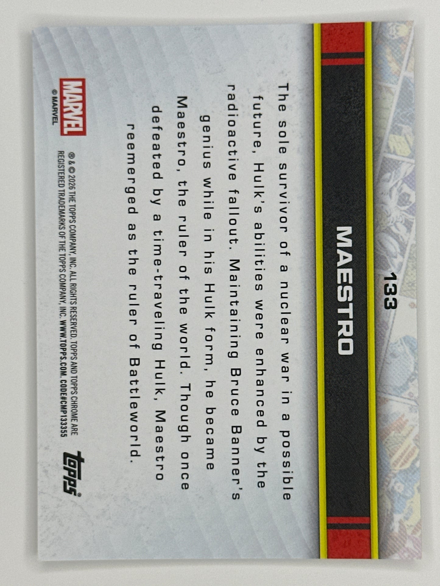 2026 Topps Marvel Chrome 133 Maestro Base Card