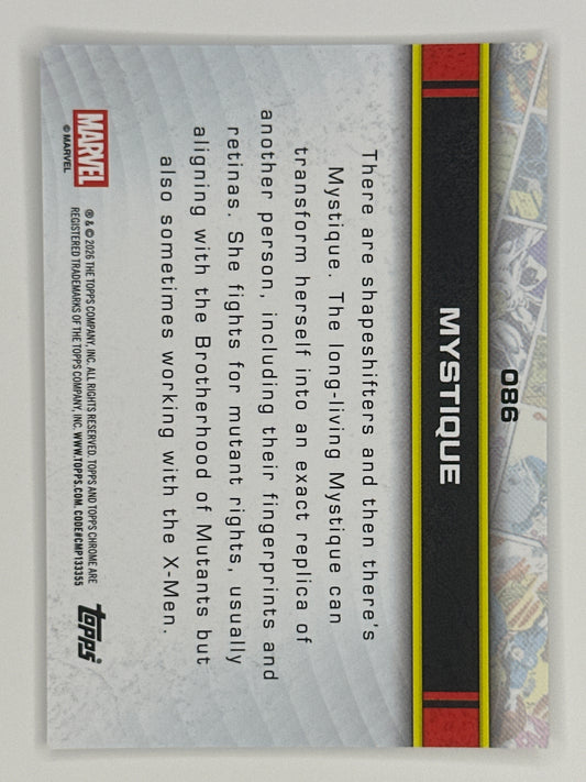 2026 Topps Marvel Chrome 086 Mystique Base Card