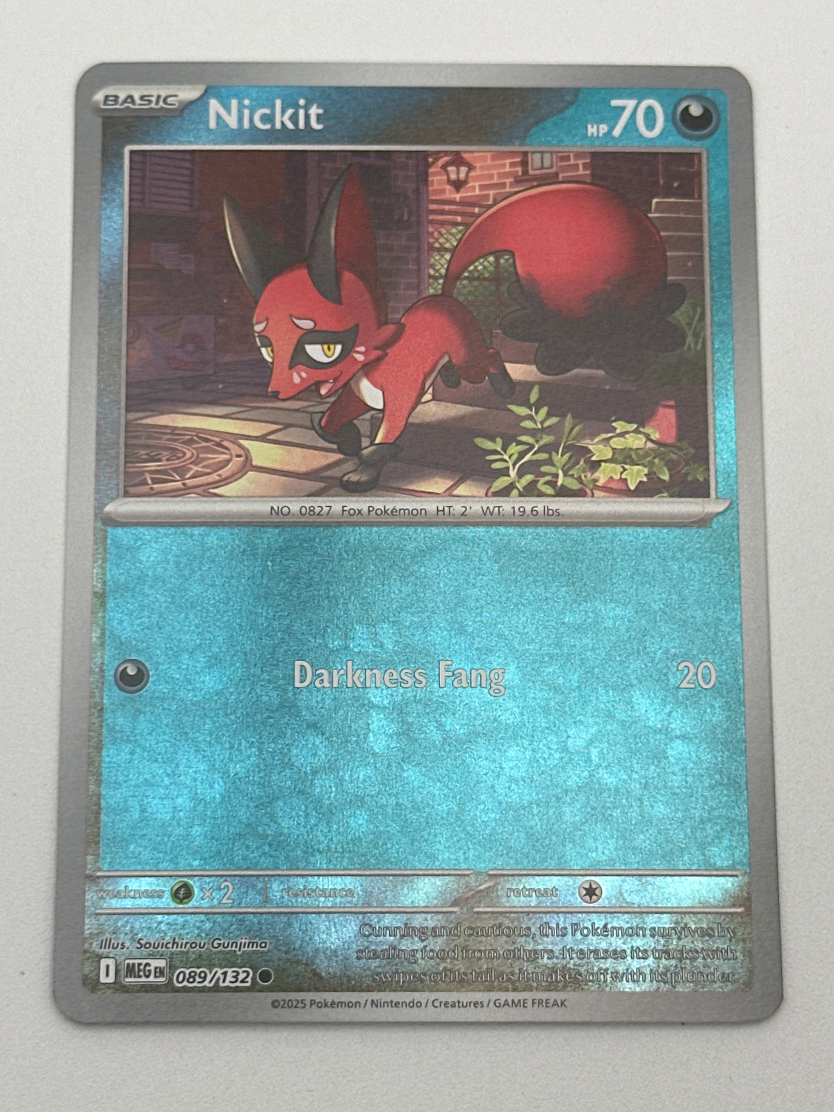 Pokémon Trading Card Game Mega Evolution MEG 089/132 Nickit Reverse Holo Card