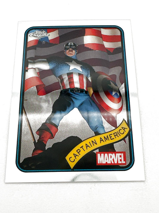 2025 Topps Marvel Chrome #185 Captain America Base