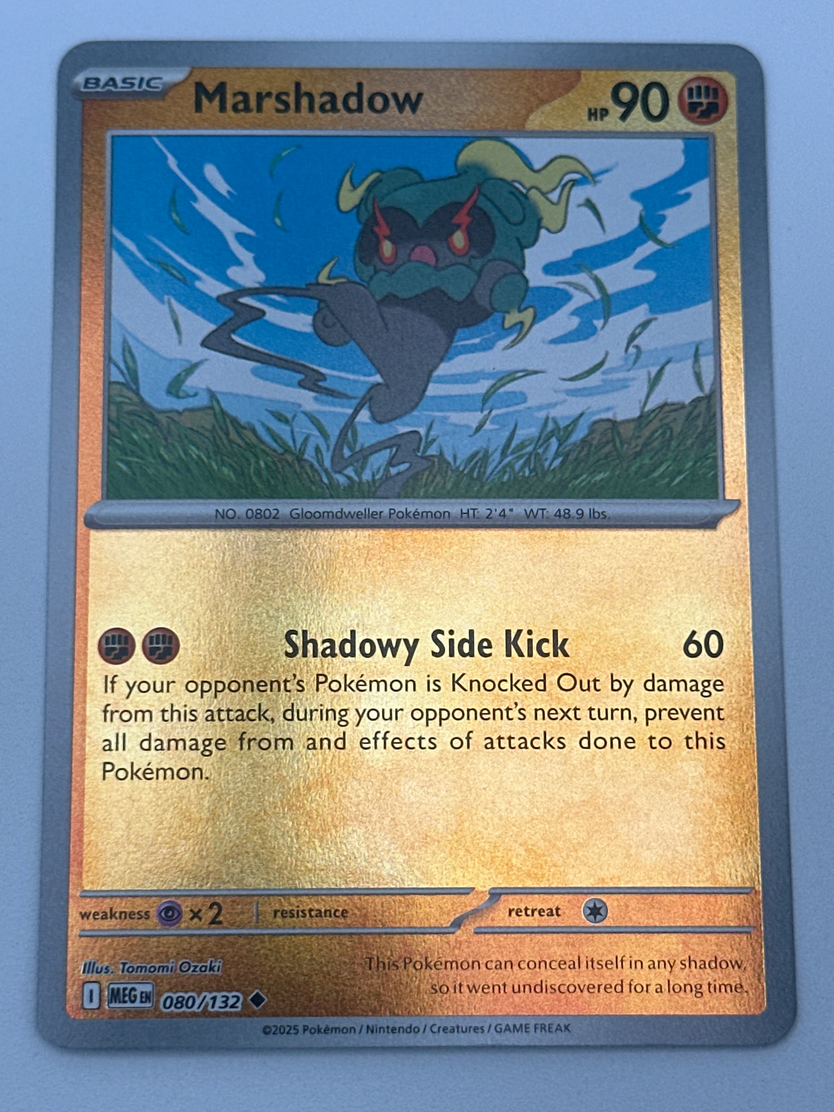 Pokémon Trading Card Game Mega Evolution MEG 080/132 Marshadow Reverse Holo Card