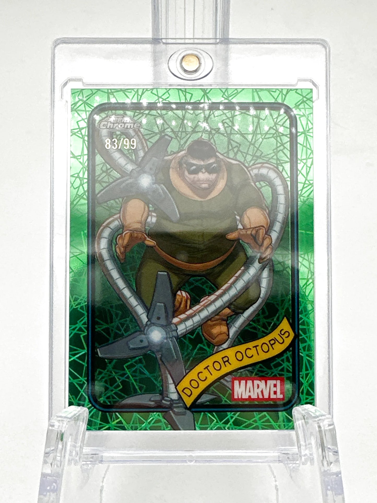 Marvel Topps Chrome Doctor Octopus Green Lazer Refractor /99