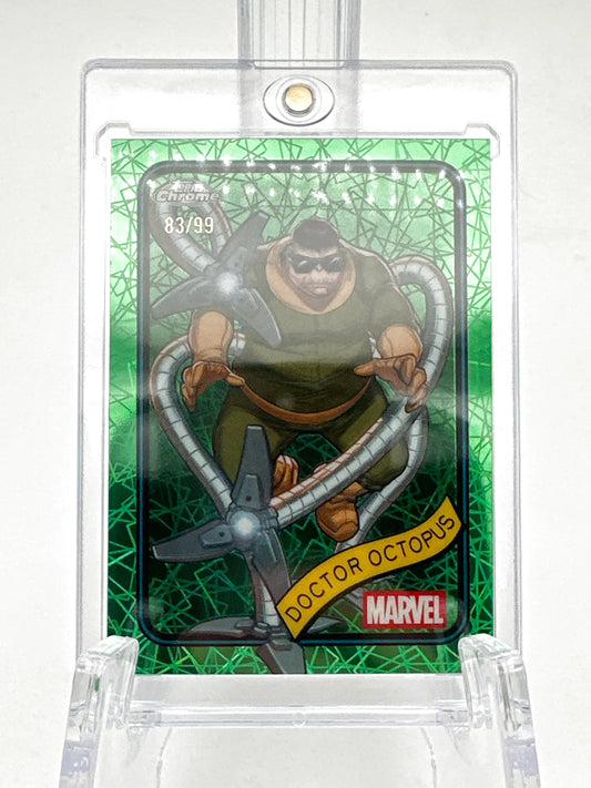 2025 Topps Marvel Chrome #160 Doctor Octopus Hulk Green Lazer Refractor 83/99