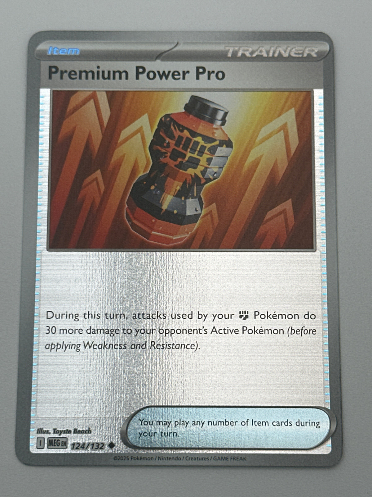 Pokémon Trading Card Game Mega Evolution MEG 124/132 Premium Power Pro Reverse Holo Card