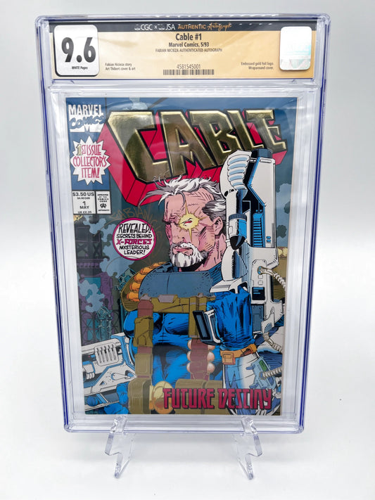 Cable #1 Fabian Nicieza Autographed Graded