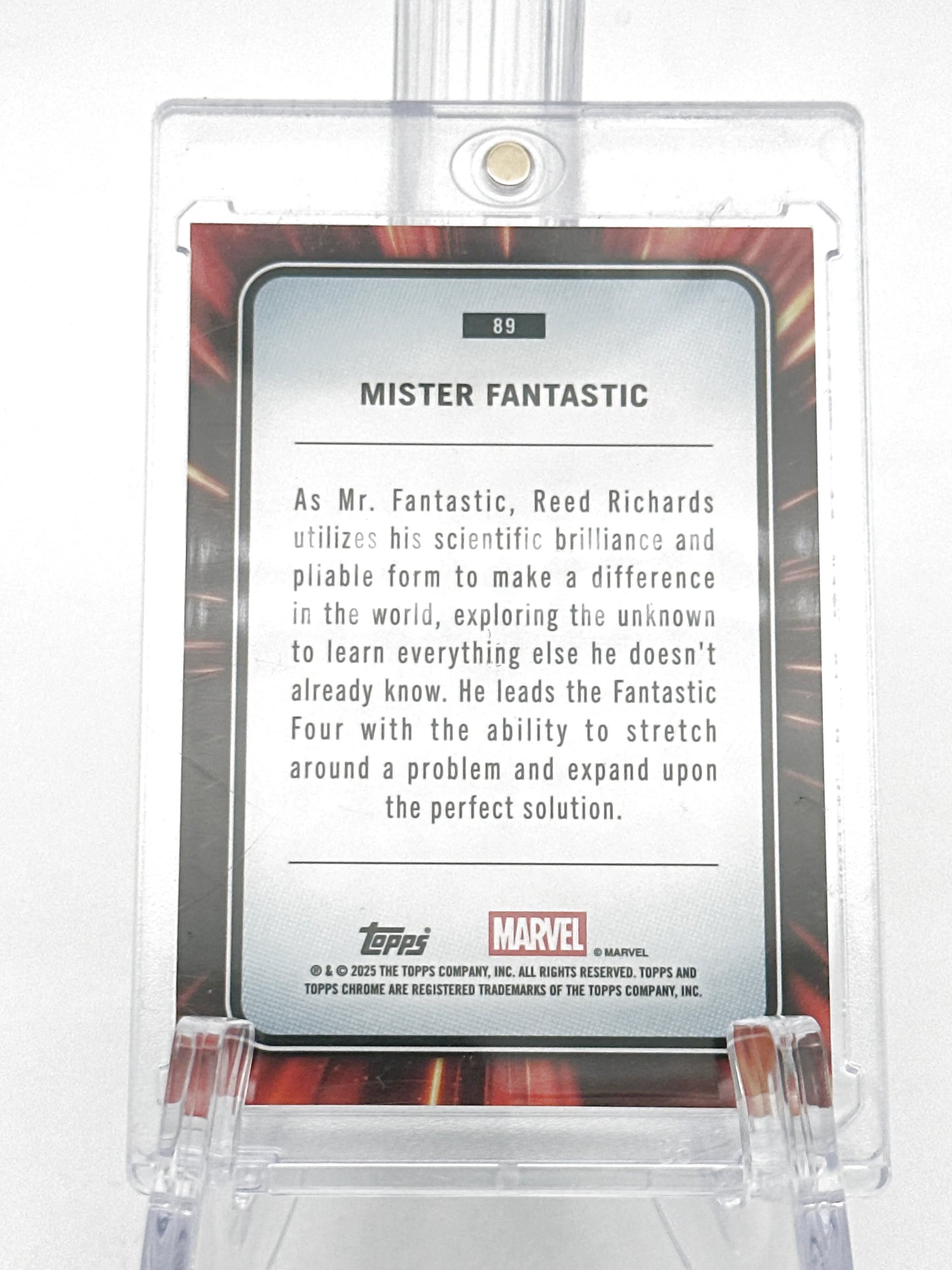 Marvel Topps Chrome Mr. Fantastic Blue Refractor /299