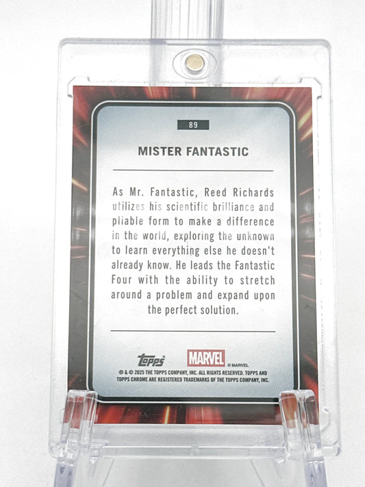 2025 Topps Marvel Chrome #089 Mister Fantastic Blue Refractor 262/299