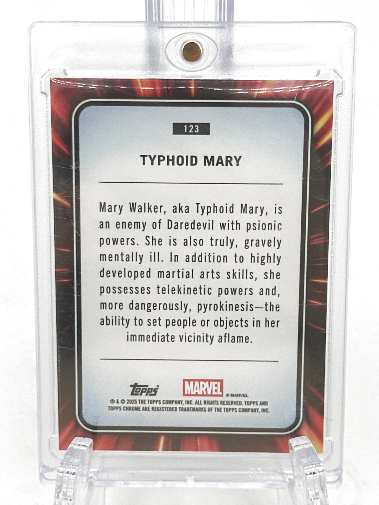 2025 Topps Marvel Chrome #123 Typhoid Mary Spider Web Refractor 118/399