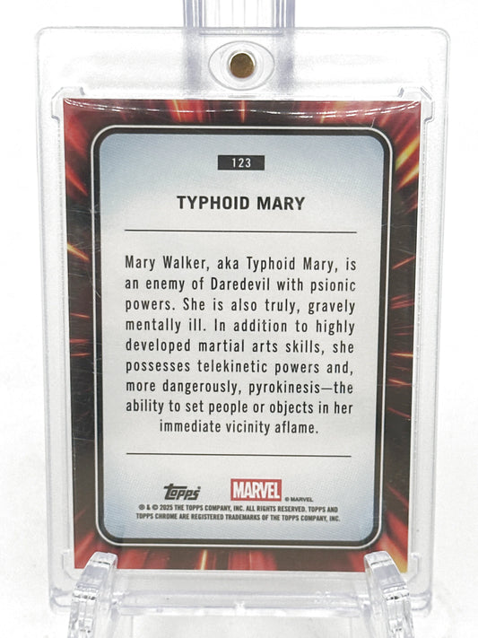2025 Topps Marvel Chrome #123 Typhoid Mary Spider Web Refractor 118/399