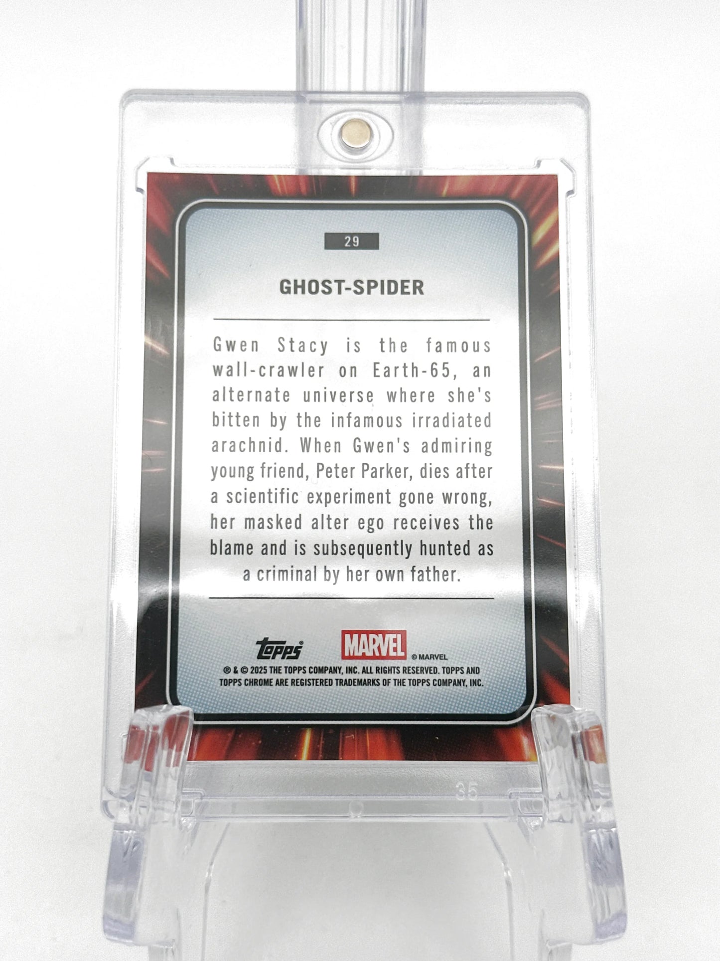 Marvel Topps Chrome Ghost Spider Green Laser /99