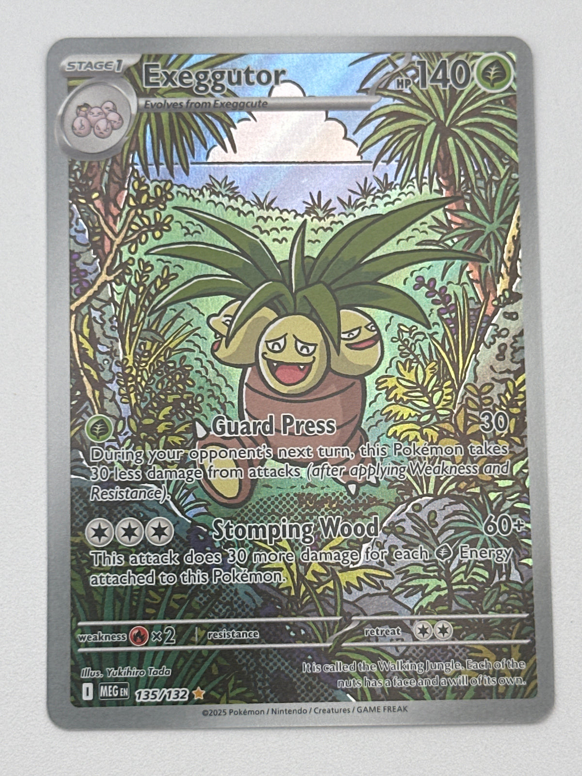 Pokémon Trading Card Game Mega Evolution MEG 135/132 Exeggutor Illustration Rare Card