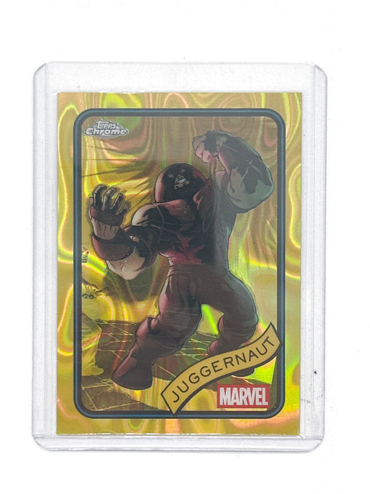 2025 Topps Marvel Chrome #146 Juggernaut Yellow Lava Refractor