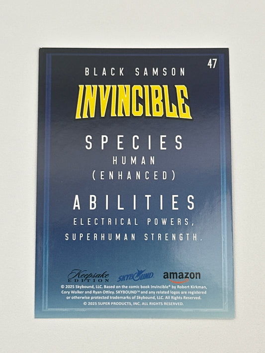 2025 Invincible Season 1 Keepsake Trading Card #047 Black Samson Base Card
