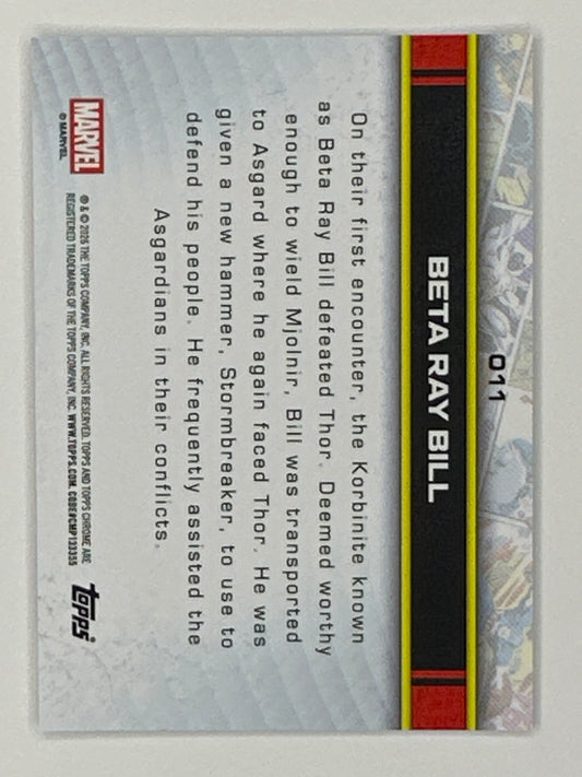 2026 Topps Marvel Chrome 011 Beta Ray Bill RayWave Refractor Card