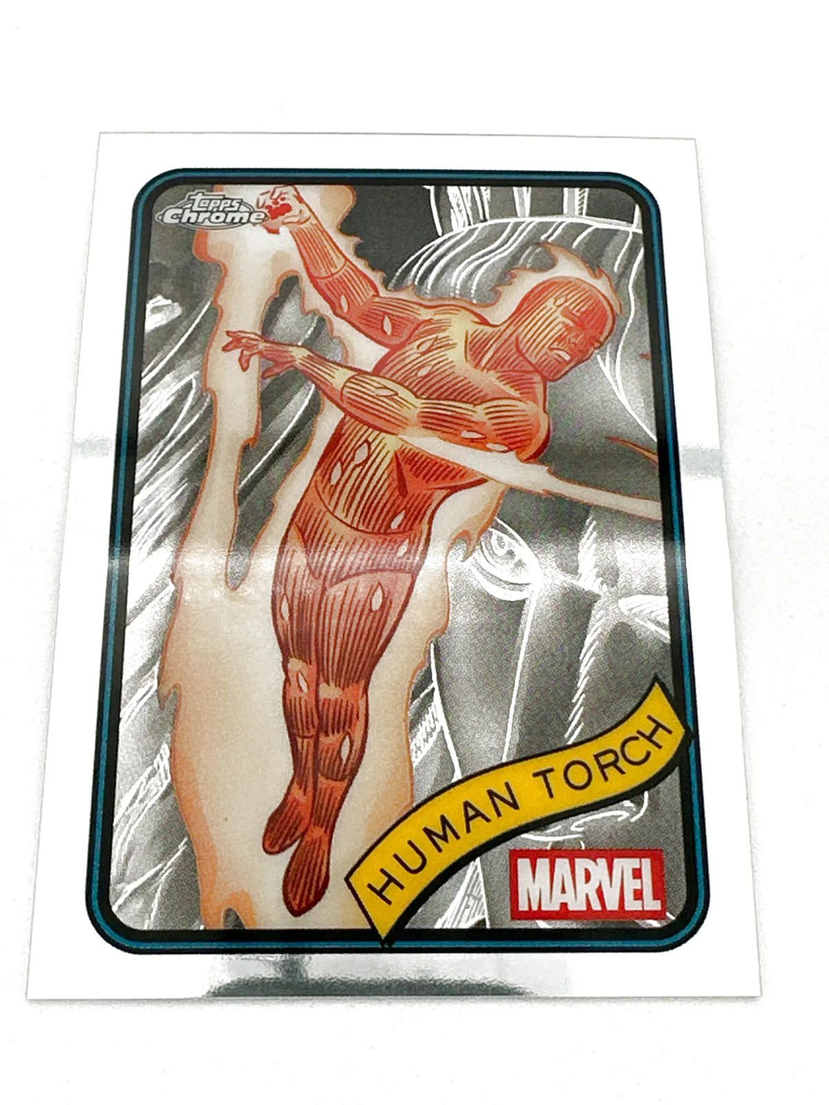 2025 Topps Marvel Chrome #040 Human Torch Base - Glass City Comics & Collectibles