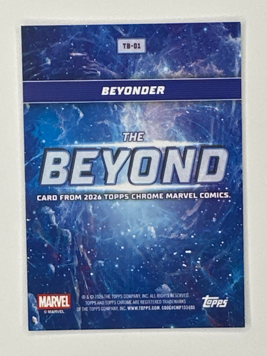 2026 Topps Marvel Chrome TB-01 Beyonder The Beyond Refractor Card