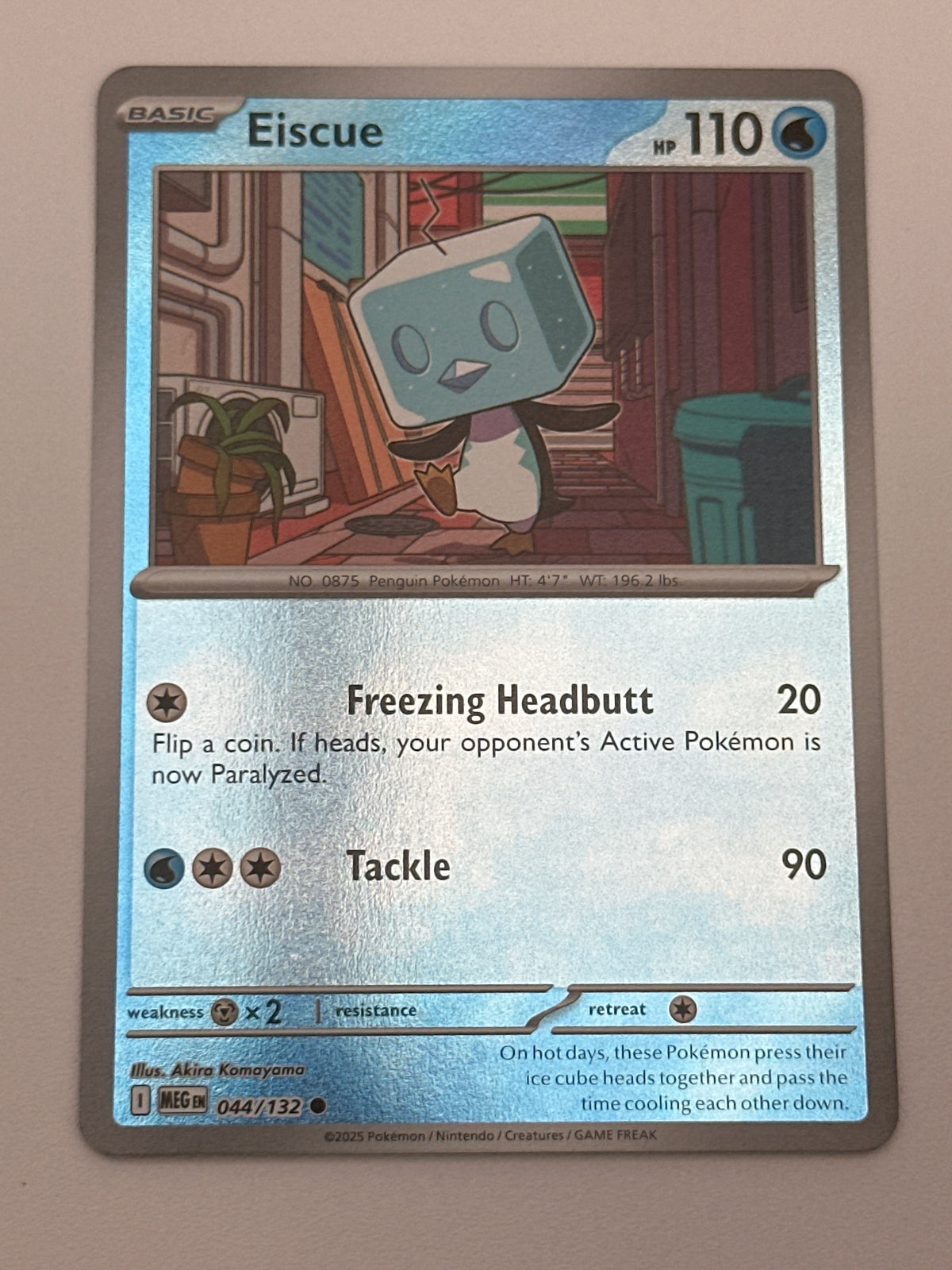 Pokémon Trading Card Game Mega Evolution MEG 044/132 Eiscue Reverse Holo Card