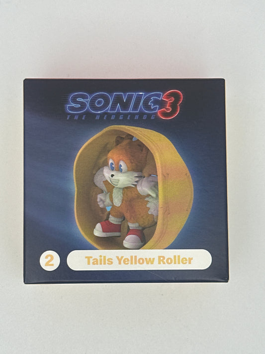 McDonald's Sonic the Hedgehog 3 Happy Meal Toy #2 Tails Yellow Roller