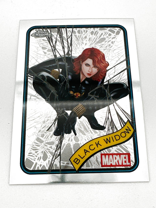 2025 Topps Marvel Chrome #129 Black Widow Base