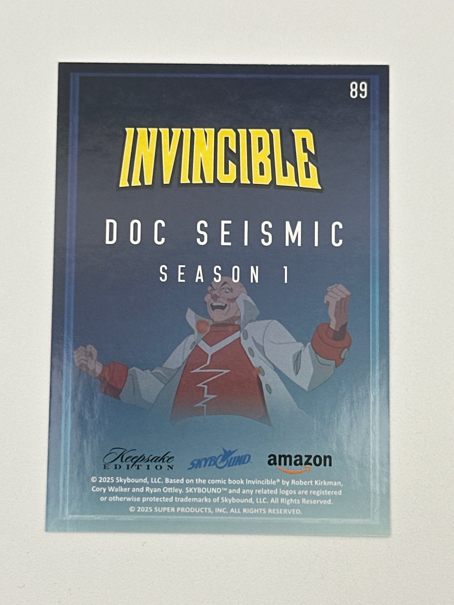 2025 Invincible Season 1 Keepsake Trading Card #089 Doc Seismic Base Card