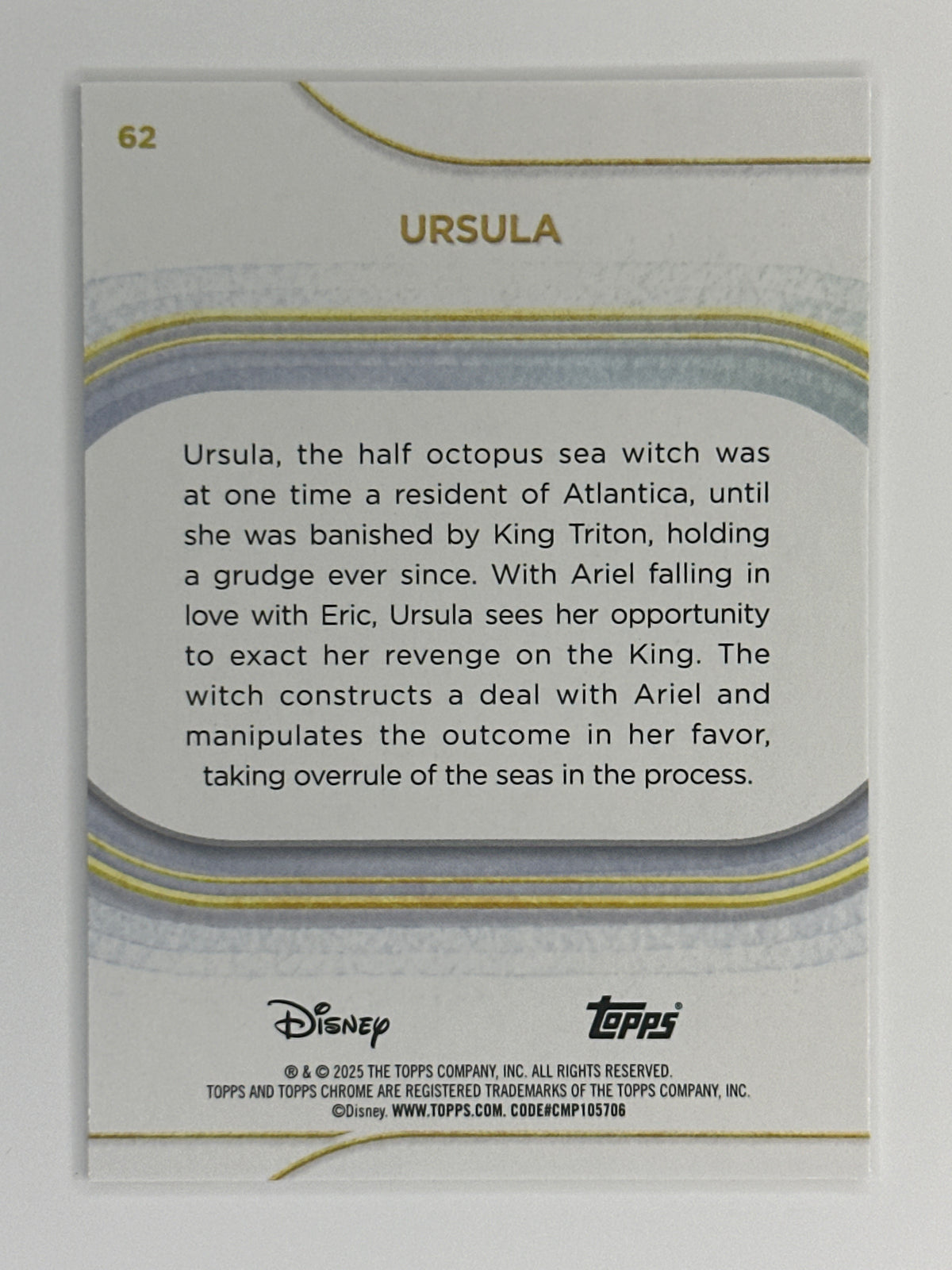 2025 Topps Disney Chrome 062 Ursula Base Card
