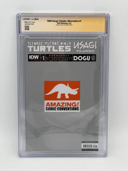 TMNT/Usagi Yojimbo: Wherewhen #1 CVR T Signed by Kevin Eastman CGC 9.8
