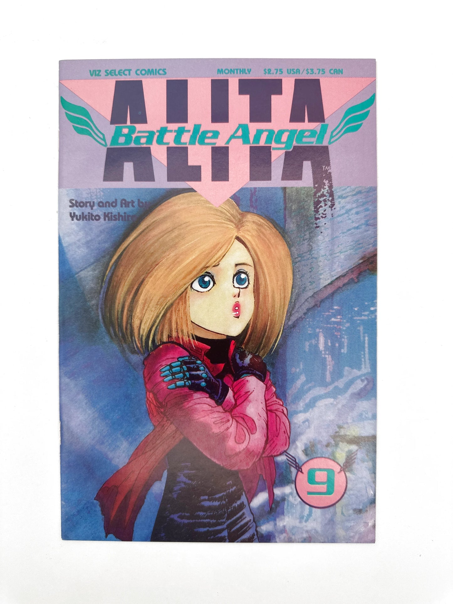 A manga comic book with a colorful illustration of a female character