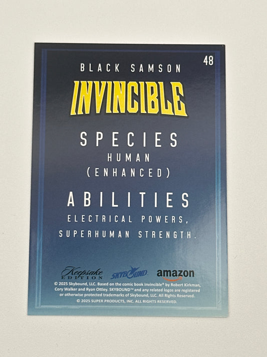 2025 Invincible Season 1 Keepsake Trading Card #048 Black Samson Base Card