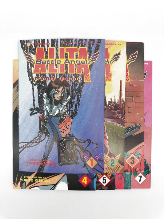 A stack of ’Battle Angel Alita’ manga comics volumes