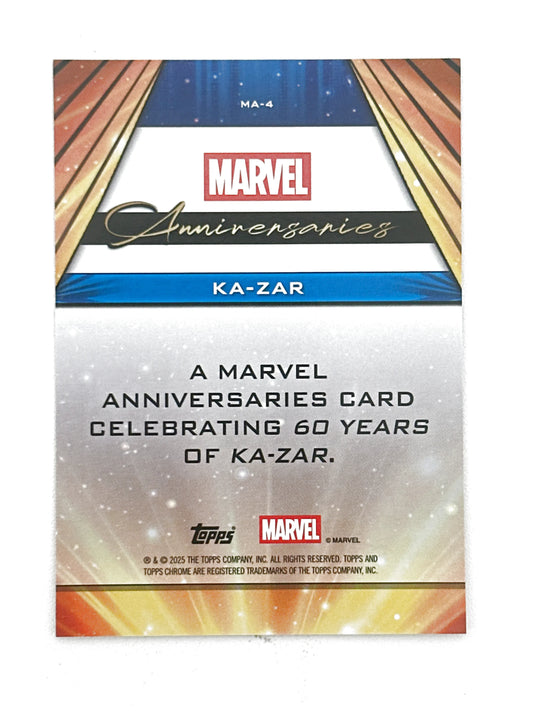 2025 Topps Marvel Chrome #000MA-04 Ka-Zar Marvel Anniversaries