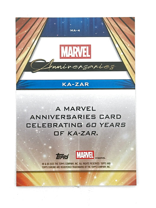 2025 Topps Marvel Chrome #000MA-04 Ka-Zar Marvel Anniversaries - Glass City Comics & Collectibles