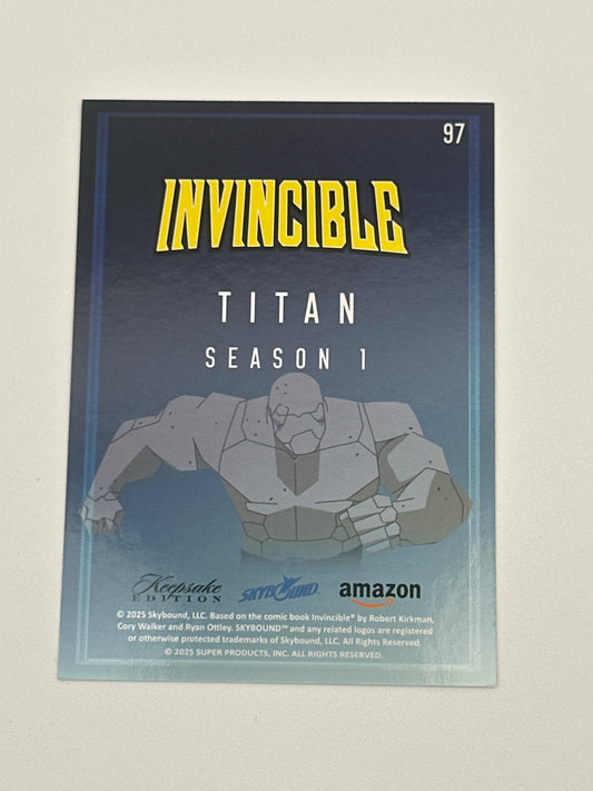 2025 Invincible Season 1 Keepsake Trading Card #097 Titan Base Card