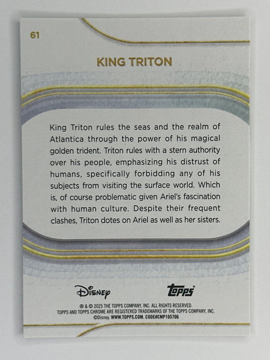 2025 Topps Disney Chrome 061 King Triton Base Card
