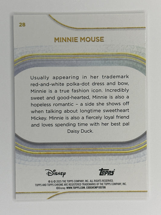 2025 Topps Disney Chrome 028 Minnie Mouse Base Card