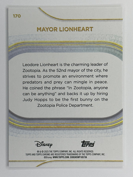 2025 Topps Disney Chrome 170 Mayor Lionheart Base Card