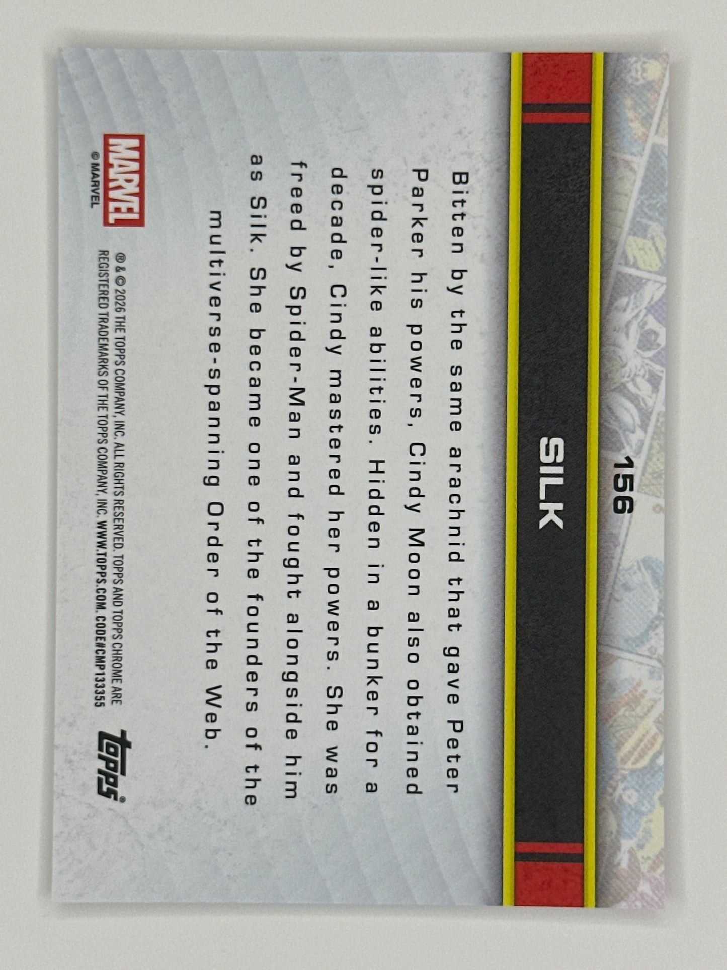 2026 Topps Marvel Chrome 156 Silk Base Card