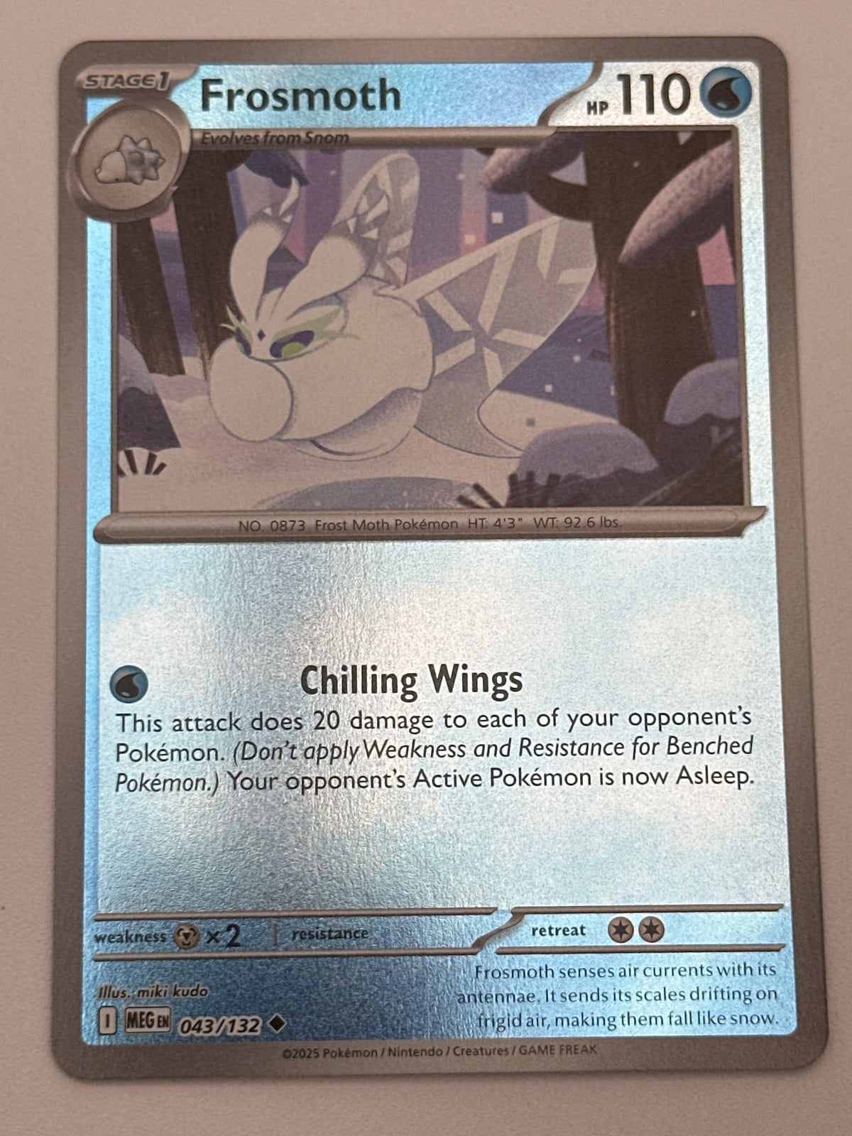 Pokémon Trading Card Game Mega Evolution MEG 043/132 Frosmoth Reverse Holo Card