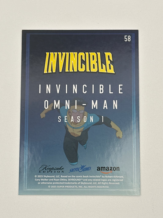 2025 Invincible Season 1 Keepsake Trading Card #058 Invincible / Omni-Man Base Card