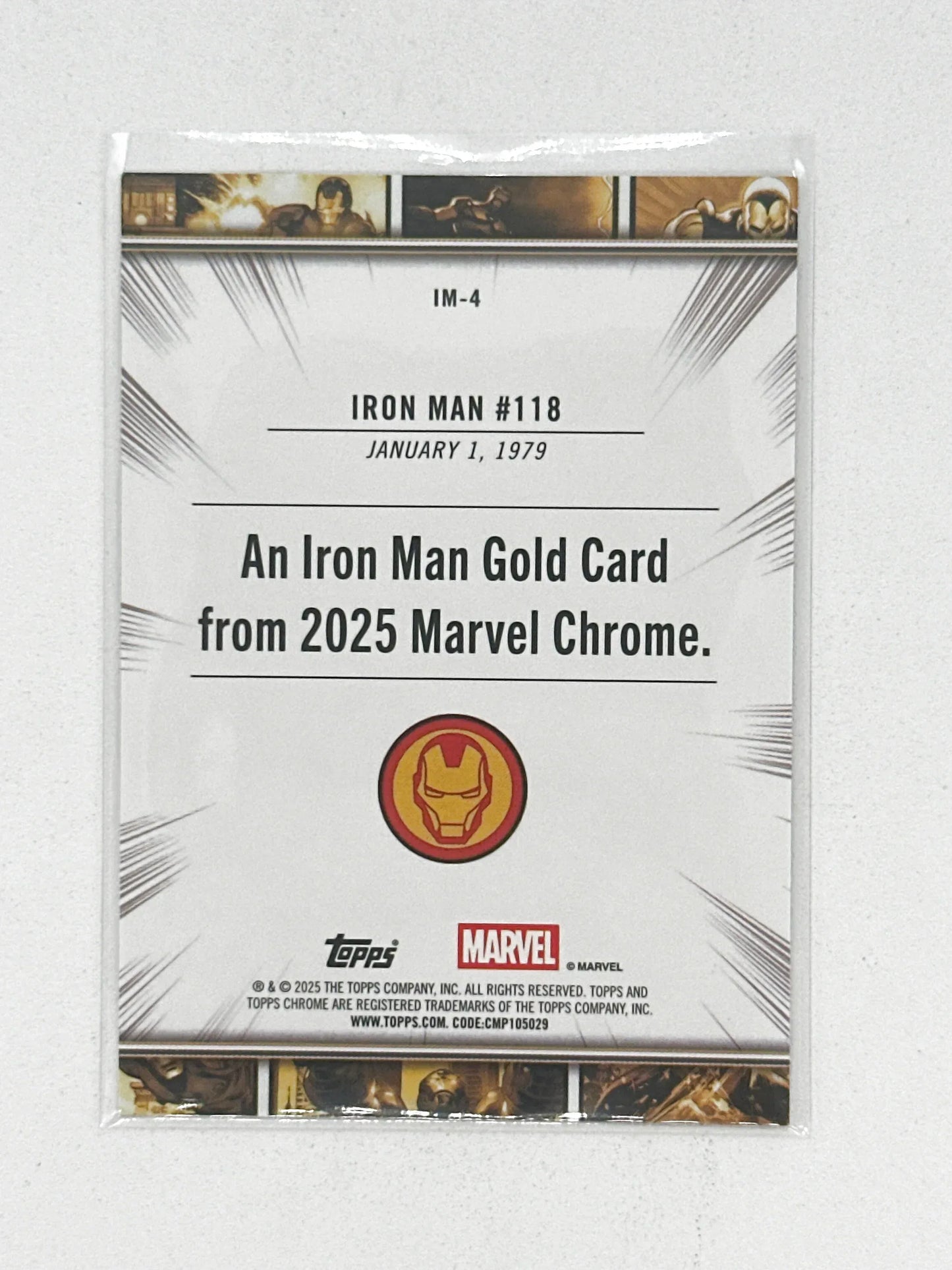 2025 Topps Marvel Chrome #000IM-04 Iron Man #118 Iron Man Gold Base - Glass City Comics & Collectibles