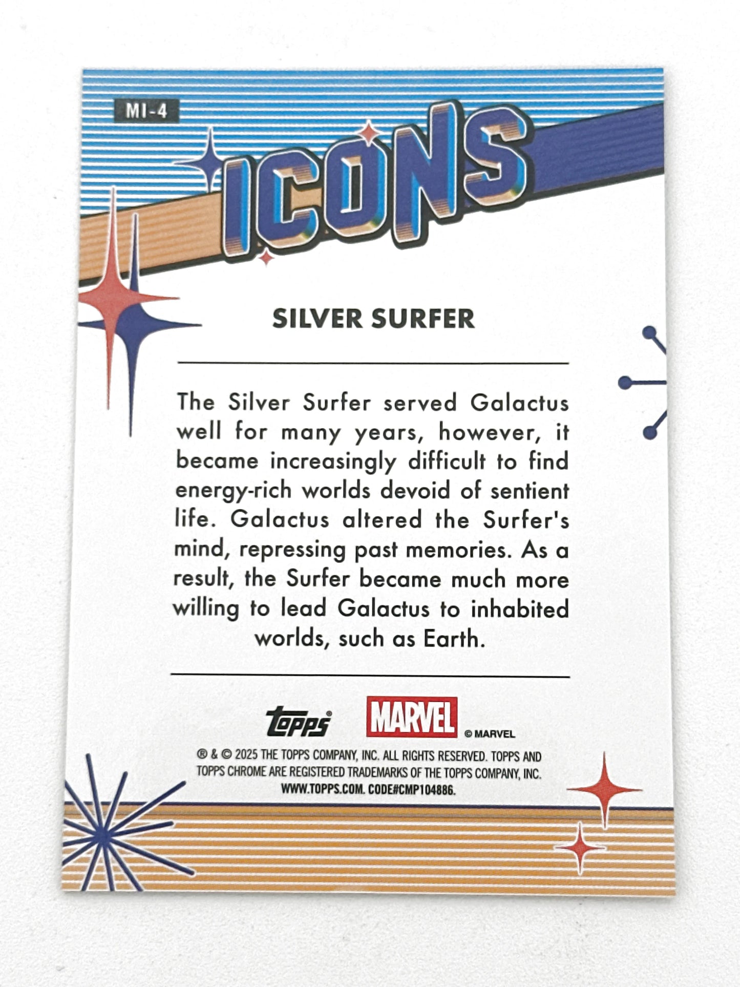 Marvel Topps Chrome Icons Silver Surfer