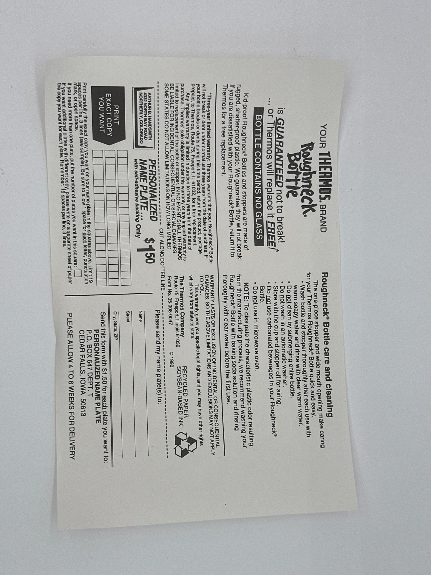 Hulk Hogan Superstars 1989 Vintage Lunch Box and Thermos with Original Paperwork