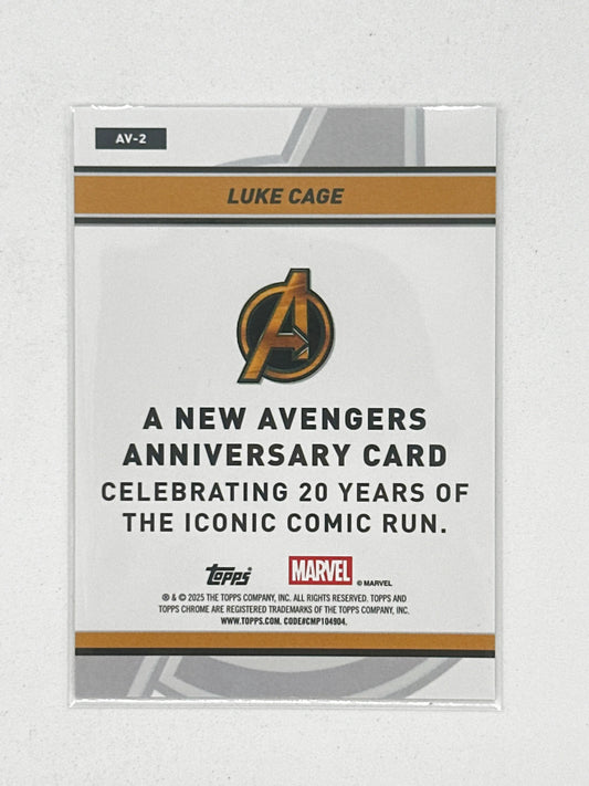 2025 Topps Marvel Chrome #000AV-2 Luke Cage New Avengers 20 Years
