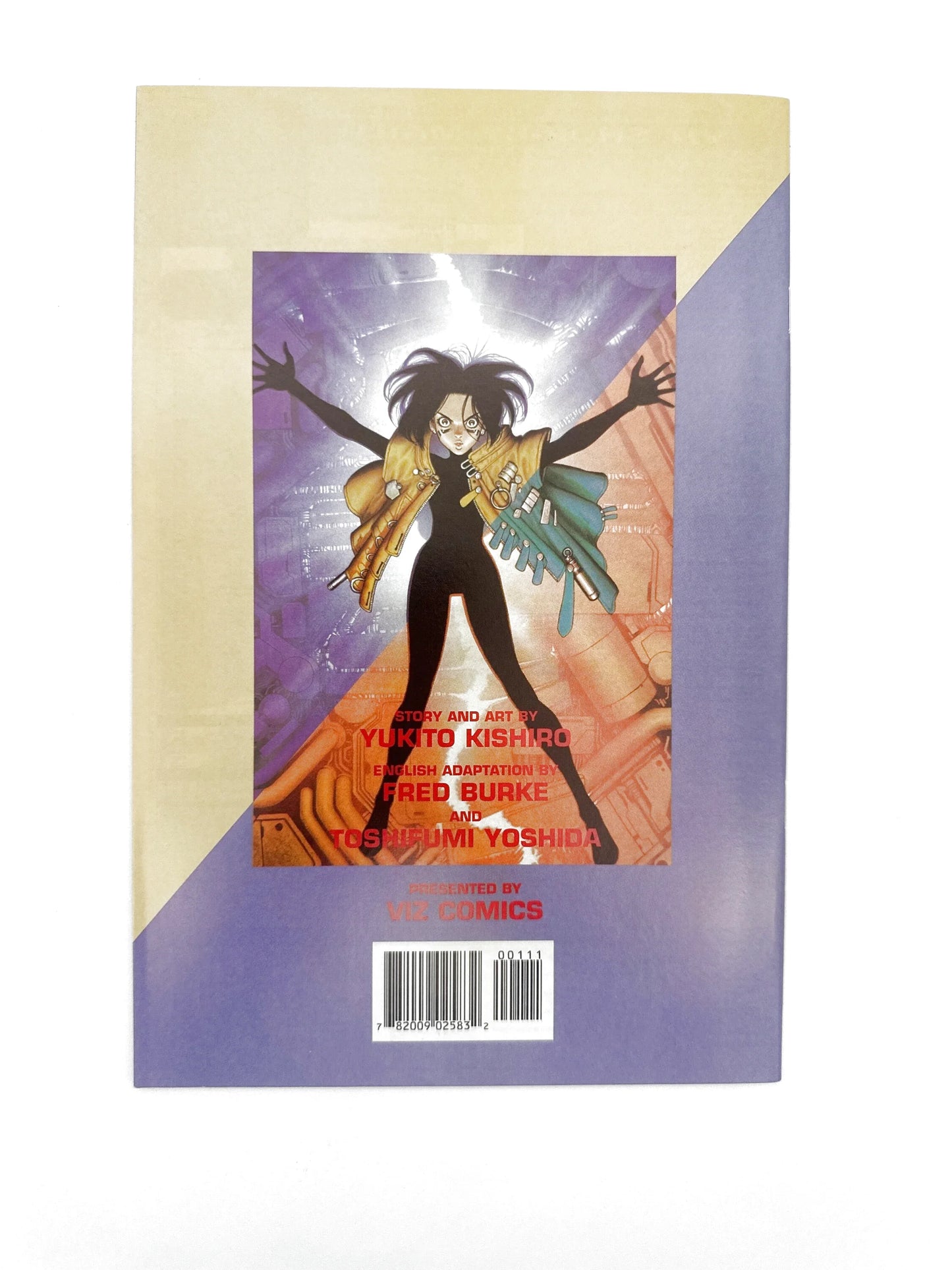 Back cover of a manga comic book