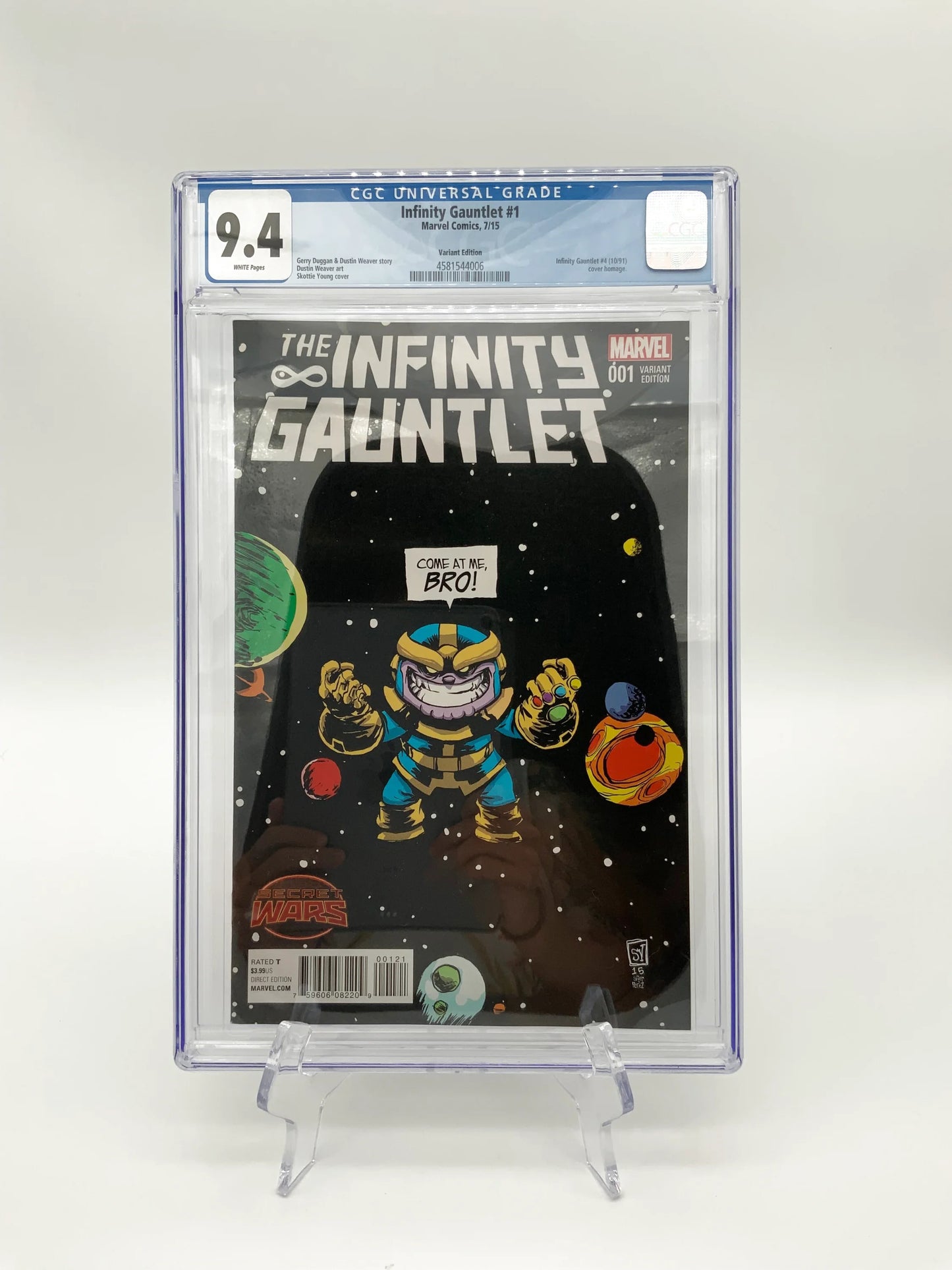 The Infinity Gauntlet #1 Skottie Young Variant CGC Graded