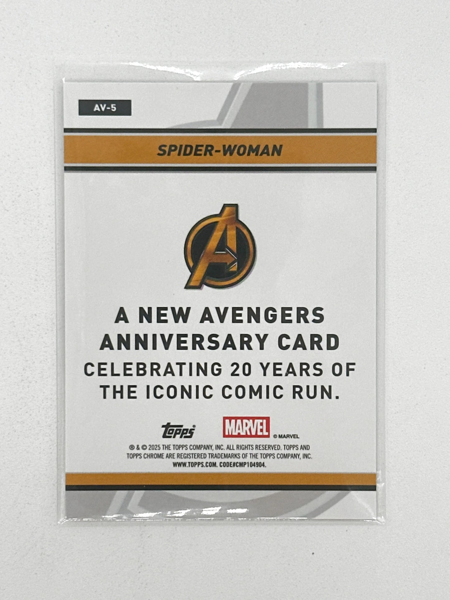 2025 Topps Marvel Chrome #000AV-5 Spider-Woman New Avengers 20 Years