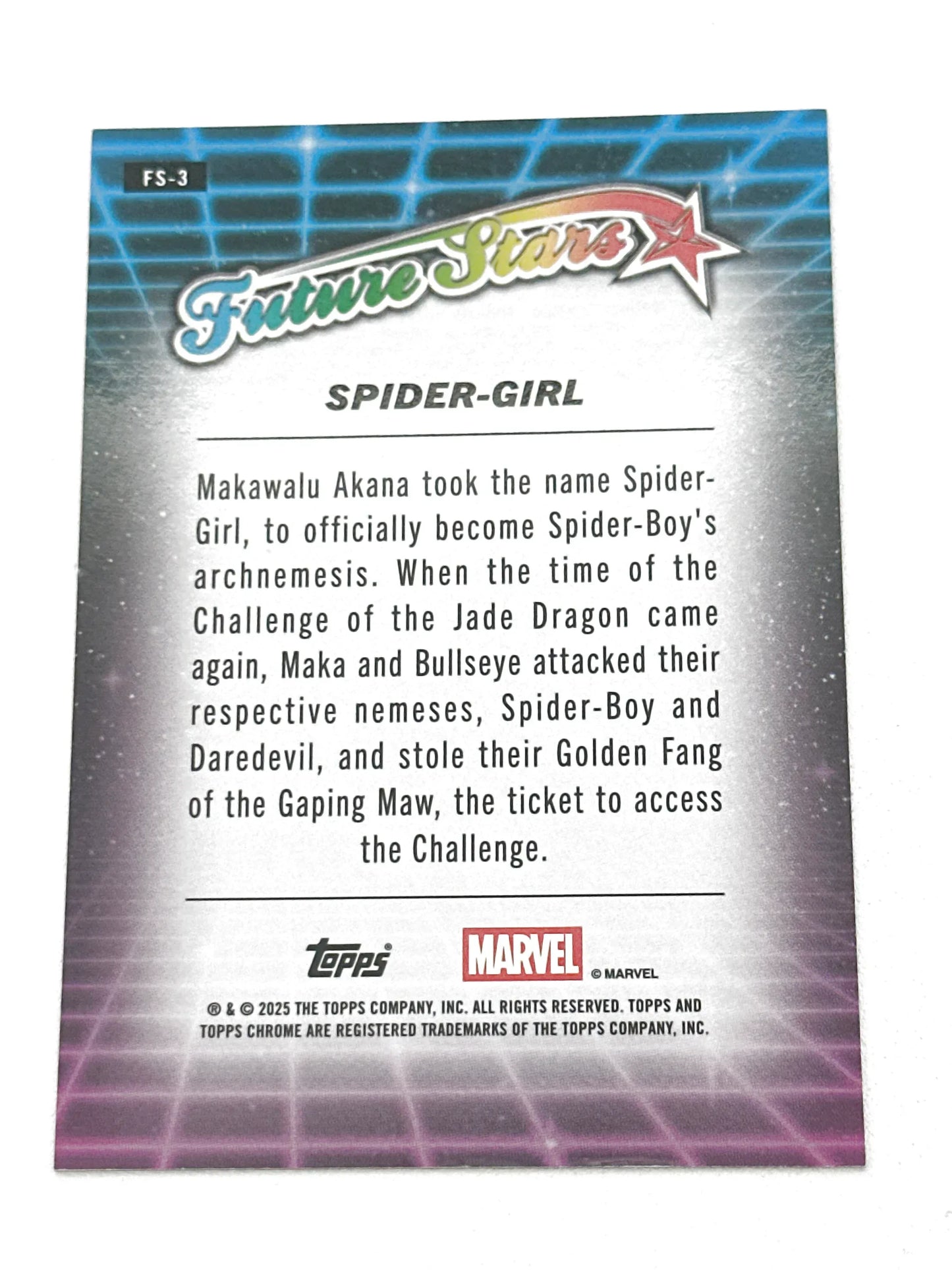 2025 Topps Marvel Chrome #000FS-3 Spider-Girl Future Stars - Glass City Comics & Collectibles