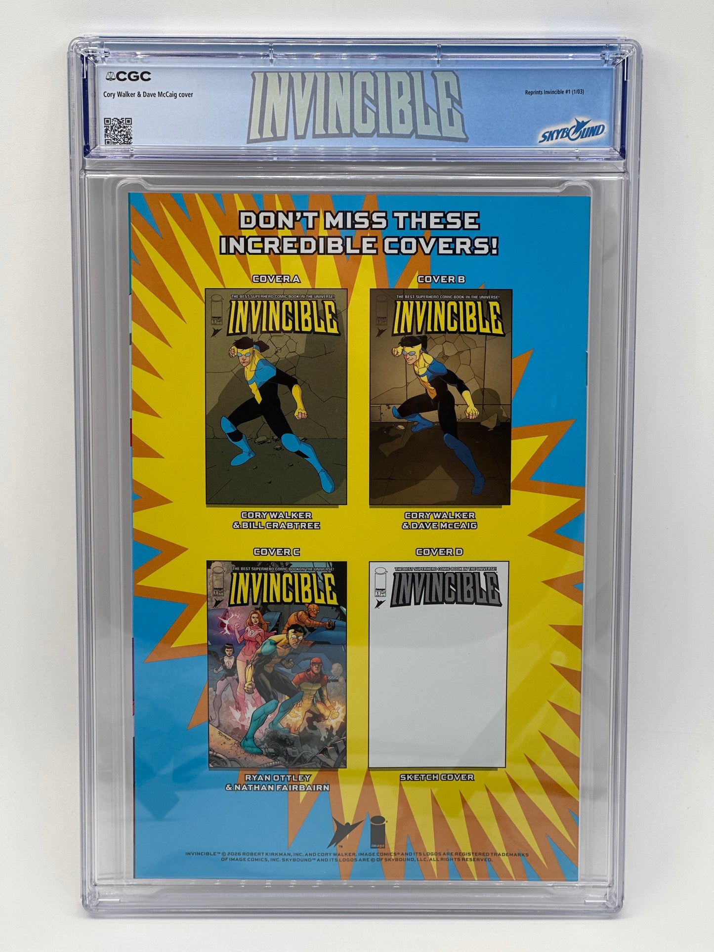 Invincible #1 Foil Edition Cover B CGC 9.8 Custom Label