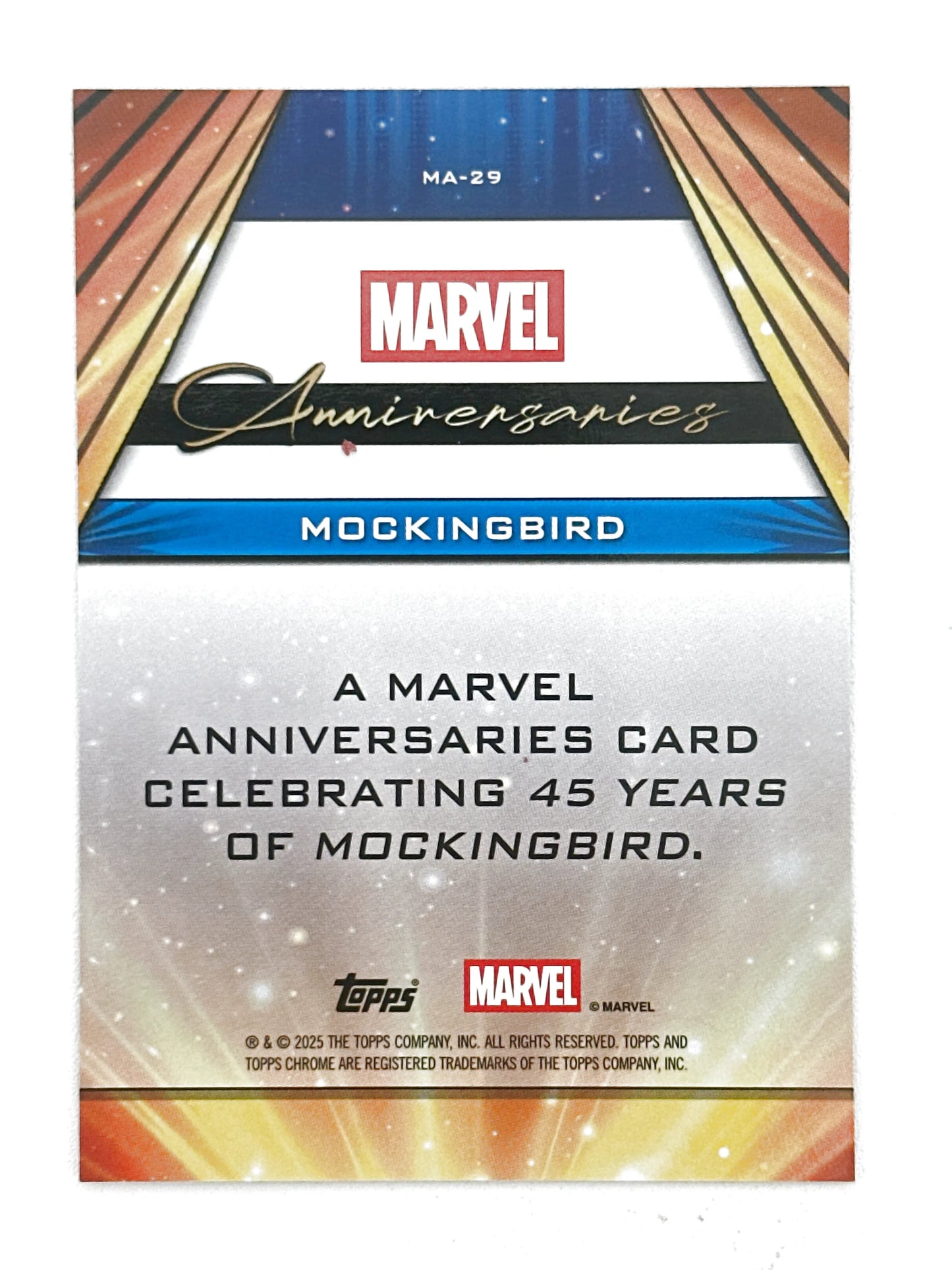 Marvel Topps Chrome Anniversaries Mockingbird